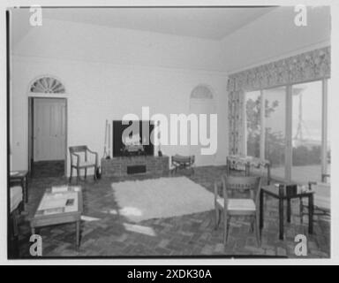 Albert D. Williams, residence in Naples, Florida. Living room. Gottscho-Schleisner Collection Stock Photo