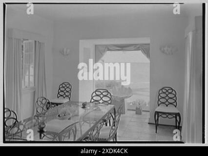 Harvey Ladew, residence in Gulf Stream, Florida. Dining room. Gottscho-Schleisner Collection Stock Photo