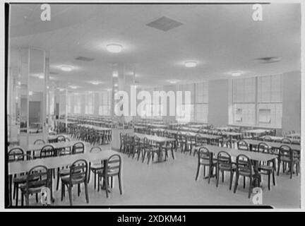 Cardinal Hayes Memorial High School, Grand Concourse, Bronx, New York. Cafeteria. Gottscho-Schleisner Collection Stock Photo