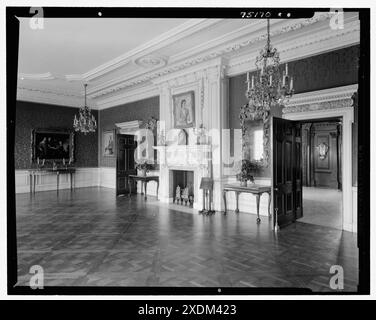 John S. Phipps Manor House, residence, Old Westbury Gardens, Old Westbury, Long Island. Ballroom. Gottscho-Schleisner Collection Stock Photo