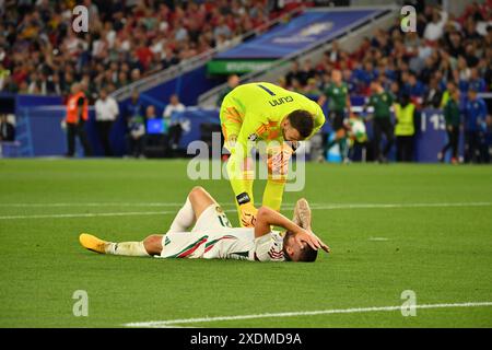 Stuttgart, Germany, 23rd Jun, 2024. Action from the match between Scotland Hungary at the Stuttgart arena, at EURO 2024 Stuttgart, Germany. Photo credit: Paul Blake/Alamy Sports News Stock Photo