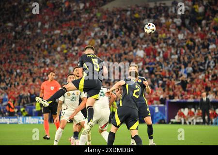 Stuttgart, Germany, 23rd Jun, 2024. Action from the match between Scotland Hungary at the Stuttgart arena, at EURO 2024 Stuttgart, Germany. Photo credit: Paul Blake/Alamy Sports News Stock Photo