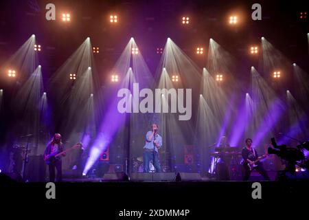 Wien, Österreich. 23. Juni 2024. Wanda beim 41. Donauinselfest auf der Hauptbühne. Vienna *** Vienna, Austria June 23, 2024 Wanda at the 41 Danube Island Festival on the main stage Vienna Stock Photo