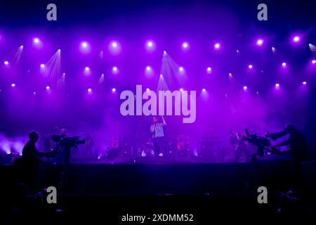 Wien, Österreich. 23. Juni 2024. Wanda beim 41. Donauinselfest auf der Hauptbühne. Vienna *** Vienna, Austria June 23, 2024 Wanda at the 41 Danube Island Festival on the main stage Vienna Stock Photo