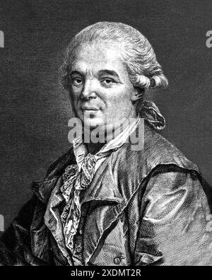Franz Anton Mesmer (1734 – 1815) German physician Stock Photo
