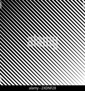 Black fading diagonal lines on white background. Parallel stripes inclined at angle of 45 degrees. Oblique straight strips print with gradient or Stock Vector