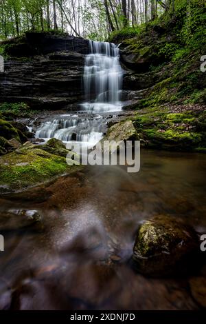 Long Exposure waterfall in West Virginia Stock Photo