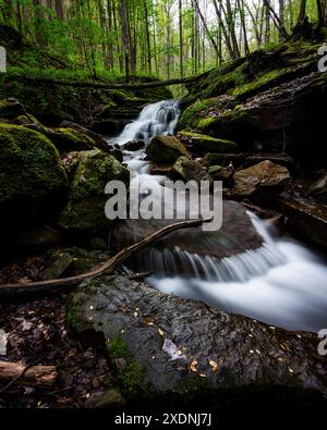 Long Exposure Cascade in West Virginia Stock Photo