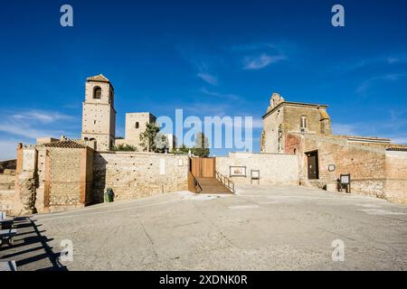 mirador Ali-Ben Falcún, Al Baezi, Castillo de Álora, siglo X, Cerro de Las Torres. national monument , Álora, Malaga, Andalucia, Spain. Stock Photo