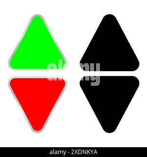 Up and down button sign. Vector design. Stock Vector