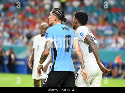 Miami Gardens, United States. 23rd June, 2024. Darwin Nunez of Uruguay, during the Conmebol Copa America group C match between Uruguay and Panama, at the Sun Life Stadium, in Miami Gardens, United States on June 23. Photo: Rodrigo Caillaud/DiaEsportivo/Alamy Live News Credit: DiaEsportivo/Alamy Live News Stock Photo