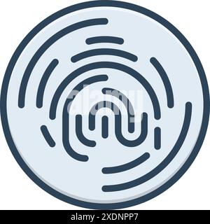 Icon for fingerprint, dactylogram Stock Vector