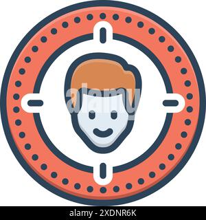 Icon for headhunting, user Stock Vector