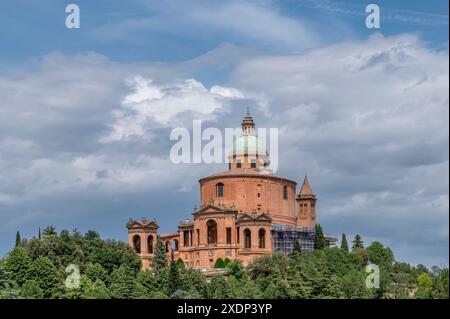 The ancient Sanctuary of the Madonna di San Luca in Bologna, Italy, on a sunny day Stock Photo