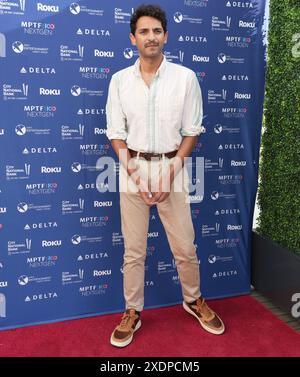 Los Angeles, USA. 23rd June, 2024. Karan Soni arrives at the MPTF NextGen Summer Party held at Neuehouse Hollywood in Los Angeles, CA on Sunday, June 23, 2024. (Photo By Sthanlee B. Mirador/Sipa USA) Credit: Sipa USA/Alamy Live News Stock Photo