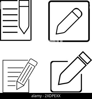 computer editing icon for web, apk, android illustration design Stock Vector