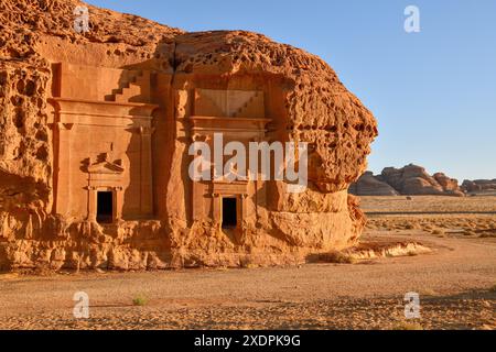 geography / travel, Saudi Arabia, Nabataeer-Graeber at Djabal Al-Ahmar, Hegra or Mada'in Salih, ADDITIONAL-RIGHTS-CLEARANCE-INFO-NOT-AVAILABLE Stock Photo