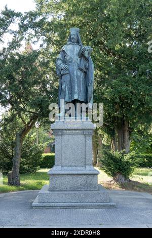 Statue of Emperor Charles IV on the Burgberg in Tangermünde, Saxony-Anhalt, Germany Stock Photo