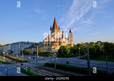 geography / travel, Austria, Vienna, Francis of Assisi church, ADDITIONAL-RIGHTS-CLEARANCE-INFO-NOT-AVAILABLE Stock Photo