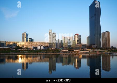 geography / travel, Austria, Vienna, view from Danube Island at Danube City , ADDITIONAL-RIGHTS-CLEARANCE-INFO-NOT-AVAILABLE Stock Photo