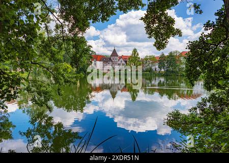 Burgsee of Bad Salzungen town in Thuringia, Germany. Stock Photo