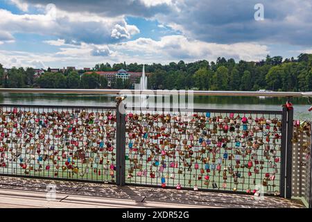 Burgsee of Bad Salzungen town in Thuringia, Germany. Stock Photo