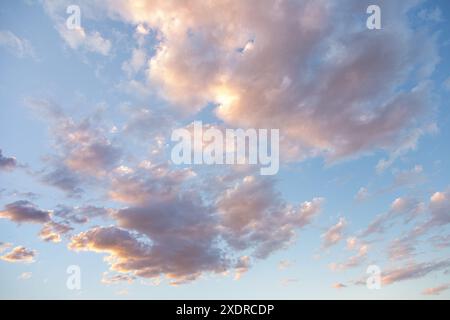 Sky with large clouds of different shades. Stock Photo