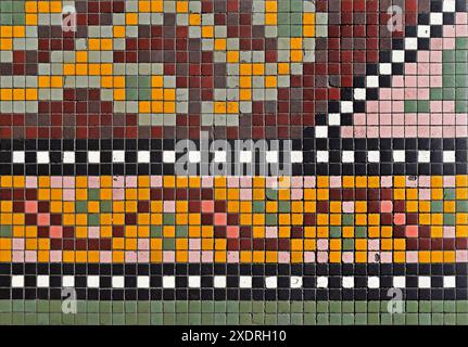 Ancient hydraulic tiles on church floor (detail) in Rio de Janeiro, Brazil Stock Photo