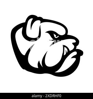 Illustration of angry dog head. Design elements Stock Vector