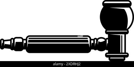 Special pipe for smoking medical cannabis, hemp, weed, marijuana Stock Vector