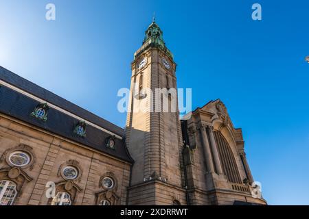 Luxembourg railway station, the main railway station serving Luxembourg City and operated by the state owned railway company Stock Photo