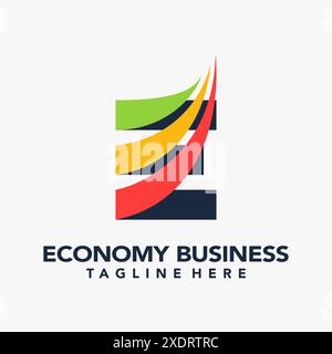 Letter E for economy logo design Stock Vector