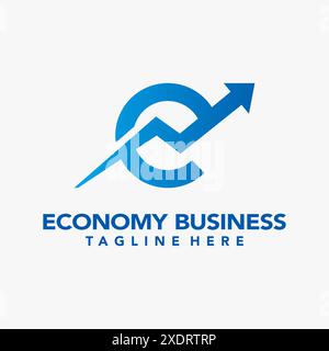 Letter E for economy logo design Stock Vector