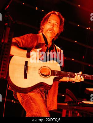 Rome, Italy. 23rd June, 2024. Alternative Rock Band The Smile Perform Live At Cavea Auditorium Parco Della Musica In Rome, Italy, on july 23, 2024. (Photo by Maria Laura Arturi/NurPhoto)0 Credit: NurPhoto SRL/Alamy Live News Stock Photo