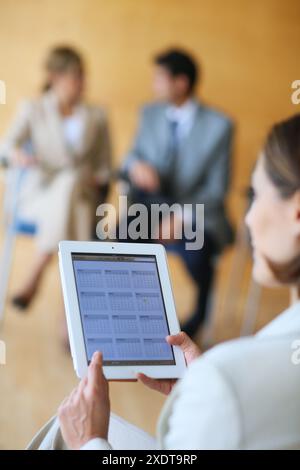 Using digital tablet Stock Photo