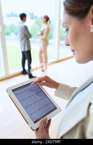 Using digital tablet Stock Photo