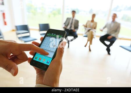 Using smartphone Stock Photo