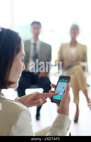 Using smartphone Stock Photo