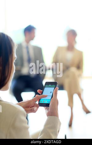 Using smartphone Stock Photo