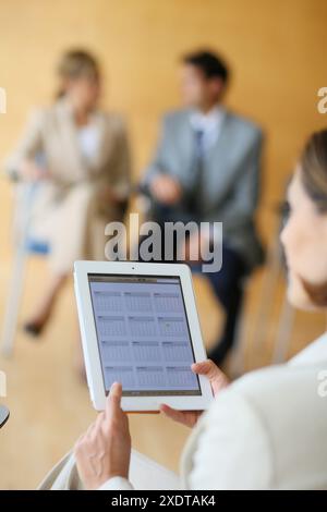 Using digital tablet Stock Photo