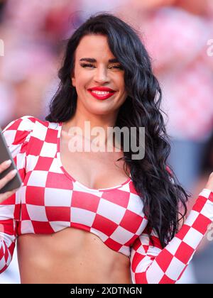 LEIPZIG, GERMANY - JUNE 24: Fan of Croatia during the Group B - UEFA EURO 2024 match between Croatia and Italy at Red Bull Arena on June 24, 2024 in Leipzig, Germany. (Photo by Peter Lous/BSR Agency) Credit: BSR Agency/Alamy Live News Stock Photo