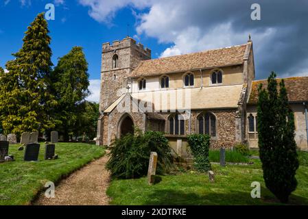 Exterior of All Saints and St Andrew's Church in Kingston, Cambridgeshire Stock Photo