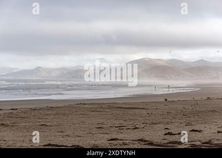 From Morro Rock Beach. Morro Bay, California. Stock Photo