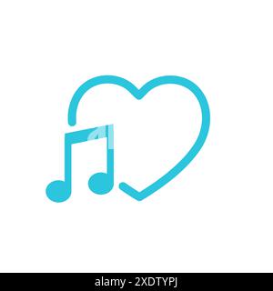 Song, Favorite song, music note icon. Isolated on white background. From blue icon set Stock Vector