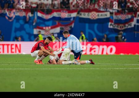 Croatia team during UEFA Euro 2024 - Croatia vs Italy, UEFA European Football Championship in Leipzig, Germany, June 24 2024 Stock Photo