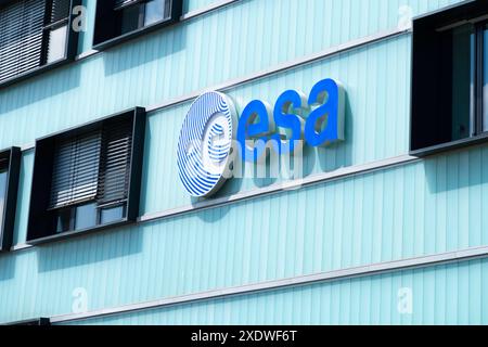 European Space Agency, ESA logo, space exploration, human spaceflight, telecommunications, navigation, monitoring, Gateway to cosmic innovation, Fran Stock Photo