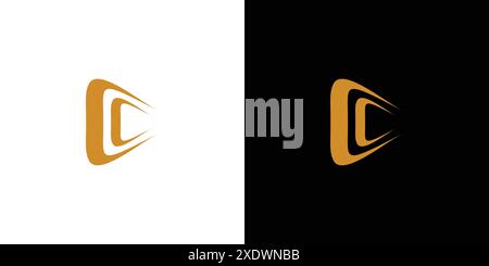Modern and unique CC logo design Stock Vector