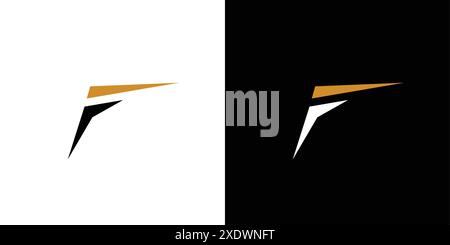 The F fast logo design is unique and modern Stock Vector