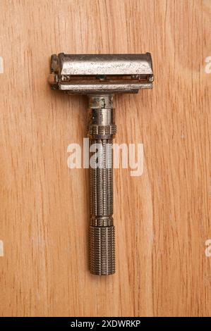 Old Gillette Safety Razor from probably late 1950s or early 1960s Stock ...