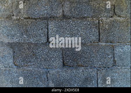 Close up of white painted concrete block wall background texture Stock Photo